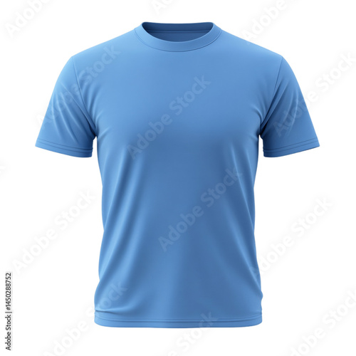 Blue Short Sleeve, Short Sleeve Solid Color T-Shirt, png