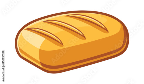Cartoon illustration of a loaf of bread