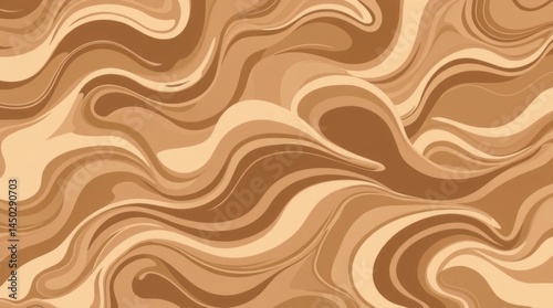 Abstract swirling pattern in beige and brown tones