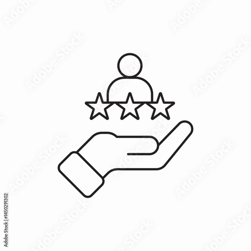 Customer service quality rating icon vector sign