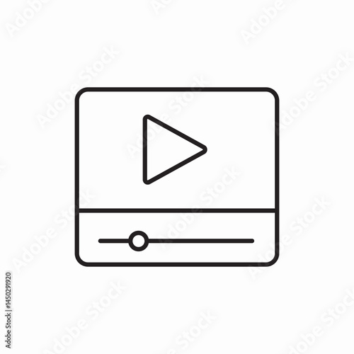 Media player control interface icon vector sign