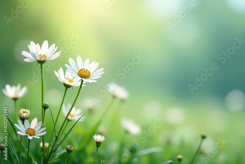Delicate white wildflowers against a pristine background , floral, design, white