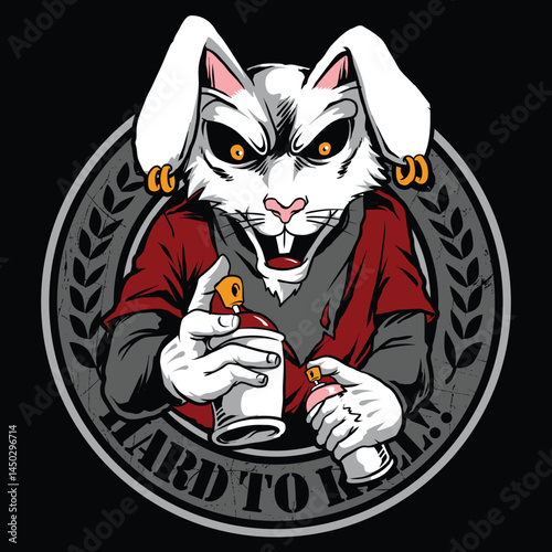 rabbit clan badge stamp logo.eps