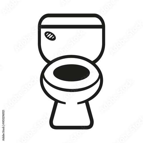 Toilet bowl icon on a white background