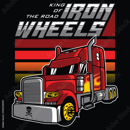 the big red vehicle truck.eps