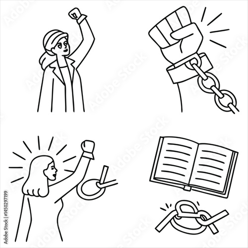 Feminist Icon Collection: Symbols of Empowerment, Equality, and Women's Rights
