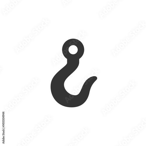 Crane hook icon. heavy equipment or construction icon isolated on white background.