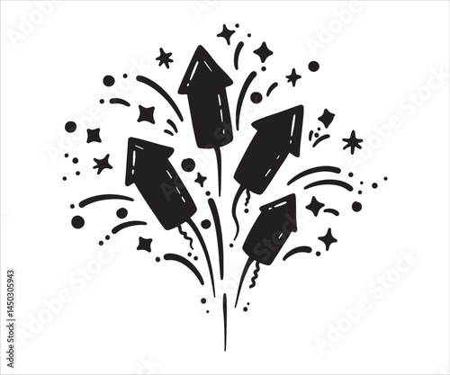 A dazzling firework display.