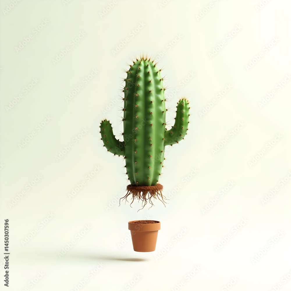 Naklejka premium Floating Cactus