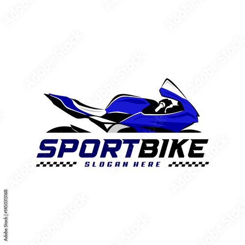 sportbike racing motorcycle logo design