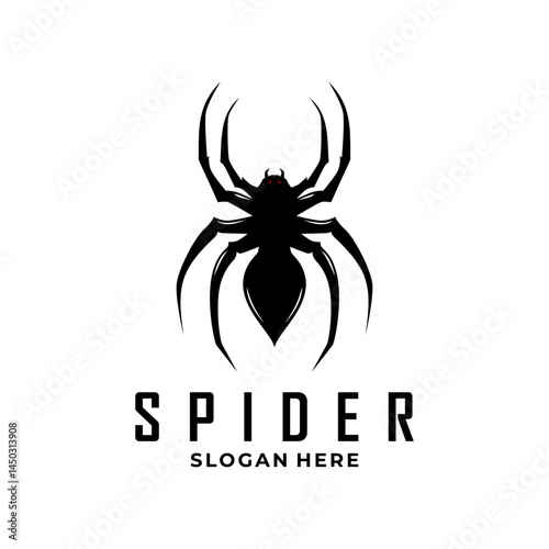 vector spider logo icon design silhouette