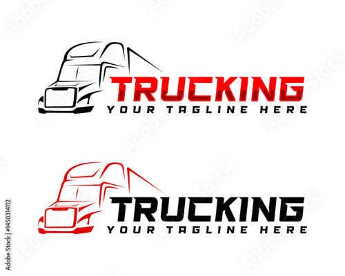 modern trucking logo abstract design
