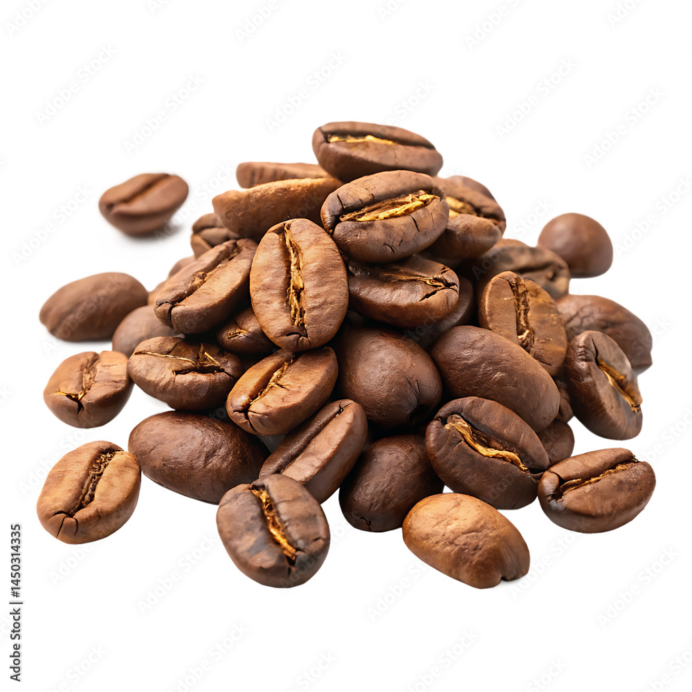 Obraz premium coffee beans on white background
