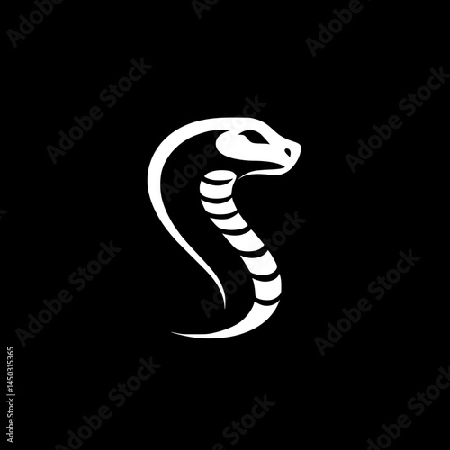 Cobra silhouette black vector design