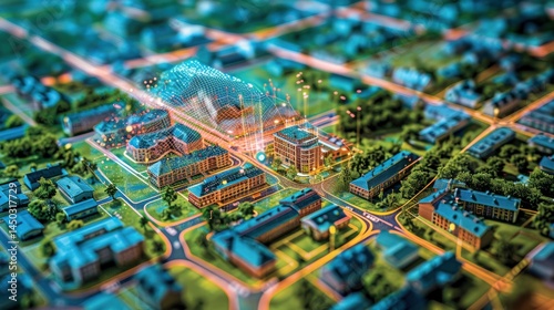 Urban model with advanced technology