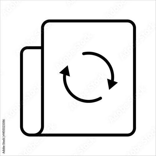Update document Icon set. Symbol isolated white background. vector illustration. color editable.