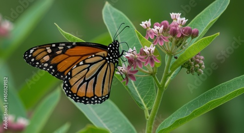 Wallpaper Mural Monarch Butterfly on Milkweed Plant Pollinator Protection Torontodigital.ca