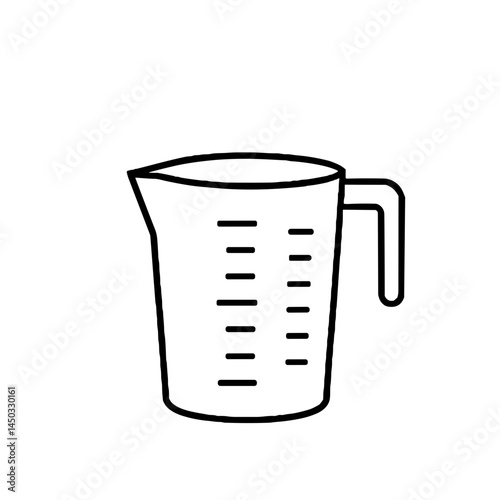 Measuring cup outline design for kitchen use  