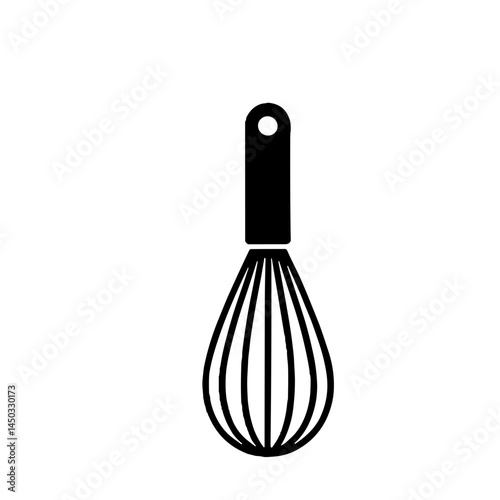 Whisk kitchen utensil black silhouette graphic design  