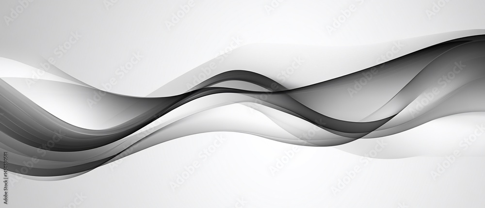Obraz premium Elegant monochromatic waves dance serenely