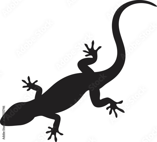 Lizard Silhouette PNG Transparent Background