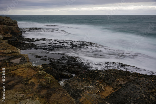 Fototapeta Naklejka Na Ścianę i Meble -  Stormy day in Black Sea coast of Istanbul, Turkiye