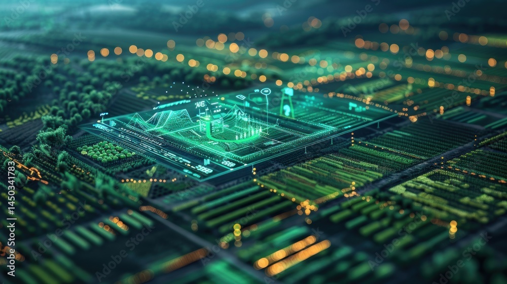 Obraz premium Smart farm technology