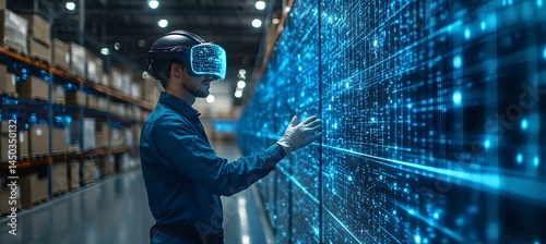 Futuristic VR solution for automated warehouse control and logistics powered by industrial revolution technologies
