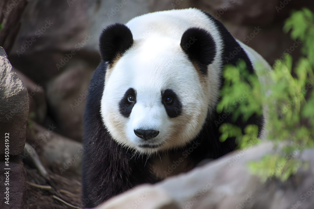 giant panda eating bamboo giant panda eating bamboo