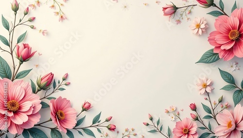 Subtle repeating floral motif creates elegant background , leaves, wallpaper