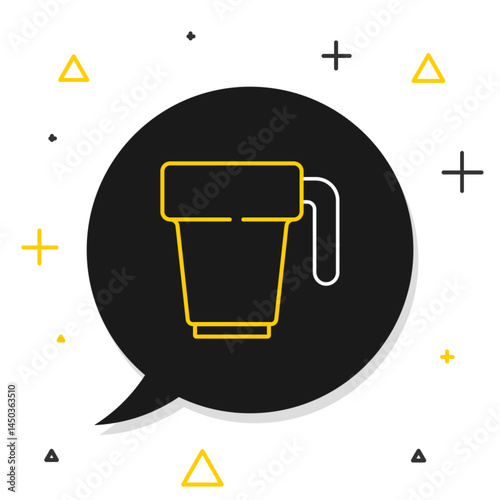 Line Coffee cup icon isolated on white background. Tea cup. Hot drink coffee. Colorful outline concept. Vector