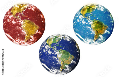 Fototapeta Naklejka Na Ścianę i Meble -  planet earth isolated With Clipping path. Elements of this image furnished by NASA
