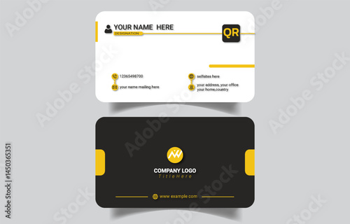 Realistic Minimal Business Card Design Template