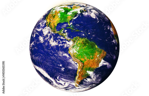 Fototapeta Naklejka Na Ścianę i Meble -  planet earth isolated With Clipping path. Elements of this image furnished by NASA