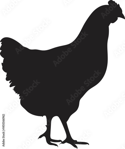 Chicken Silhouette PNG Transparent Background