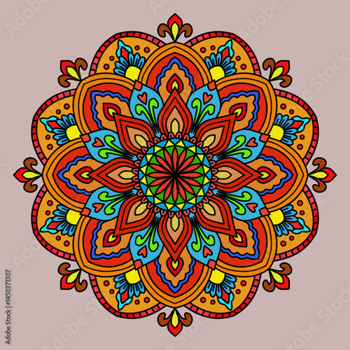 Mandala ornamental round lace pattern, Vintage decorative elements. Oriental pattern, vector illustration. Islam, Arabic, Indian, Moroccan, Spain, Turkish, Pakistan, Chinese, mystic, ottoman motifs