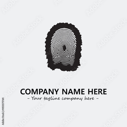 Fingerprint logo company design vector illustration