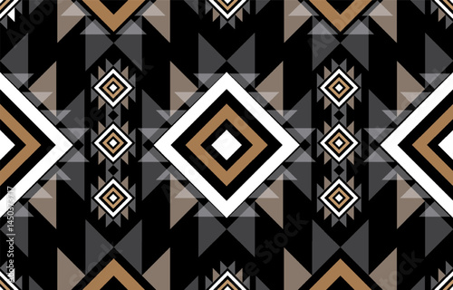 Ethnic abstract ikat art. Seamless pattern in tribal, folk embroidery, 
and Mexican style. Aztec geometric art ornament print.Design for carpet, 
wallpaper, clothing, wrapping, fabric, cover, textile