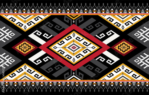 Geometric ethnic pattern seamless flower color oriental. 
seamless pattern. Design for fabric, curtain, background, 
carpet, wallpaper, clothing, wrapping, Batik, 
fabric,Vector illustration. pattern 