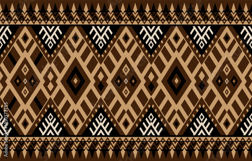 Geometric ethnic pattern seamless flower color oriental. 
seamless pattern. Design for fabric, curtain, background, 
carpet, wallpaper, clothing, wrapping, Batik, 
fabric,Vector illustration. pattern 