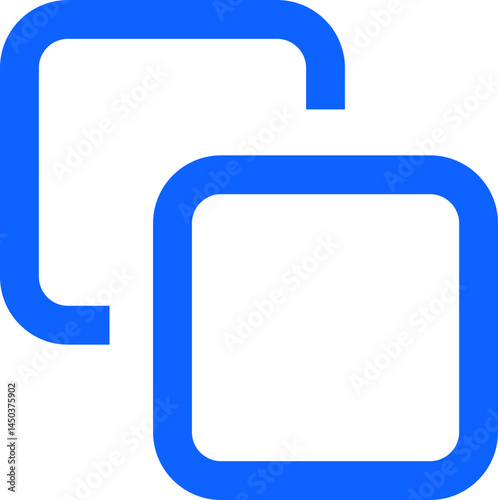 duplicate blue simple vector icon