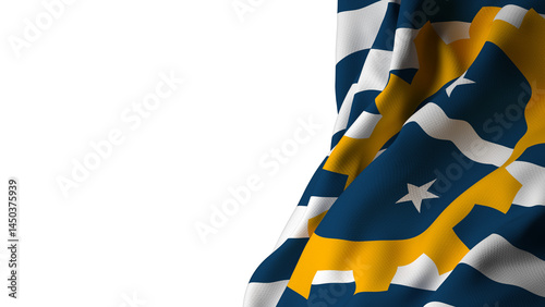 A bandeira da cidade de São José dos Campos, São Paulo, Brasil - Ilustração 3D