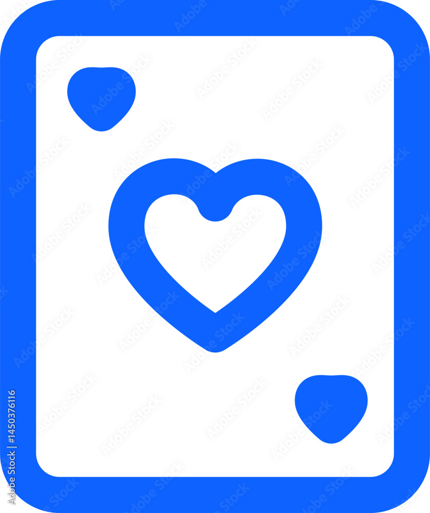 playing card blue simple vector icon playing card blue simple vector icon