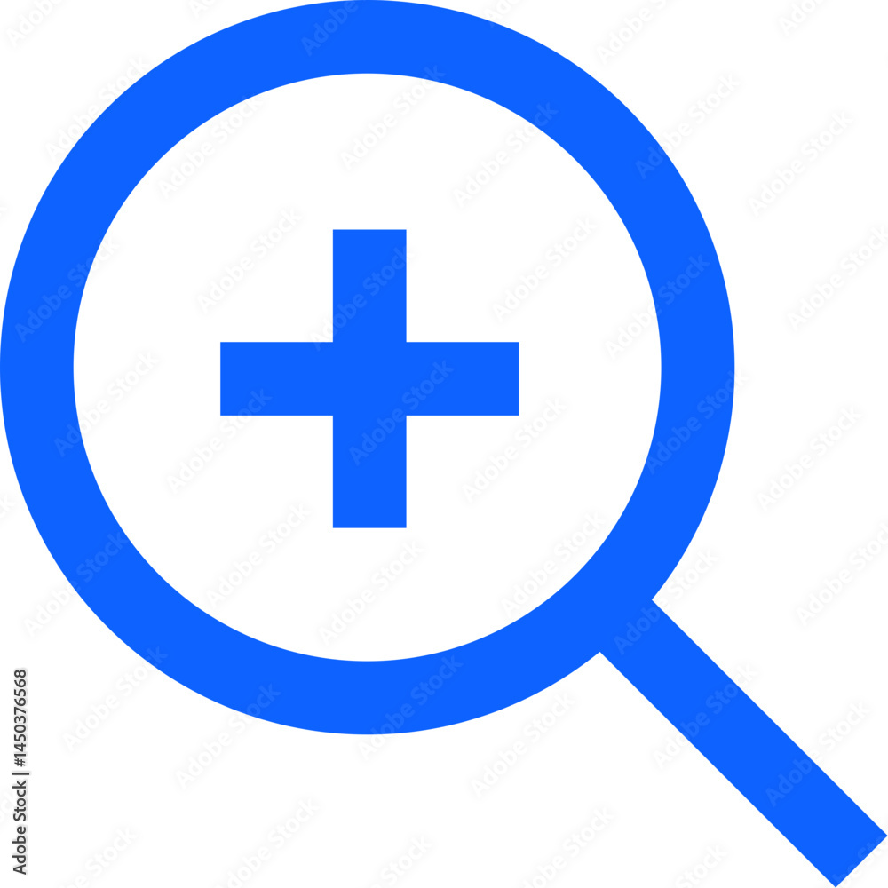 zoom blue simple vector icon zoom blue simple vector icon