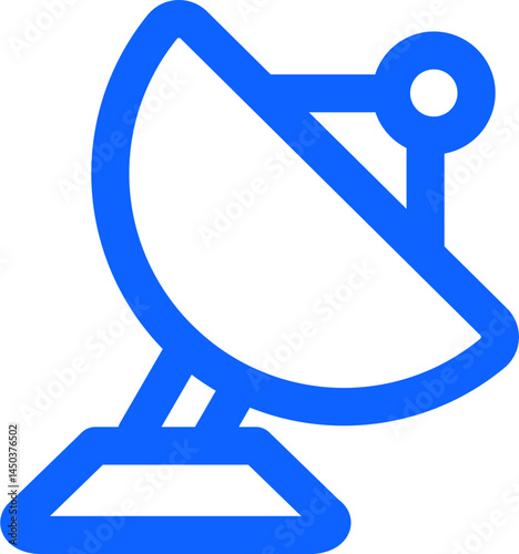 antena blue simple vector icon
