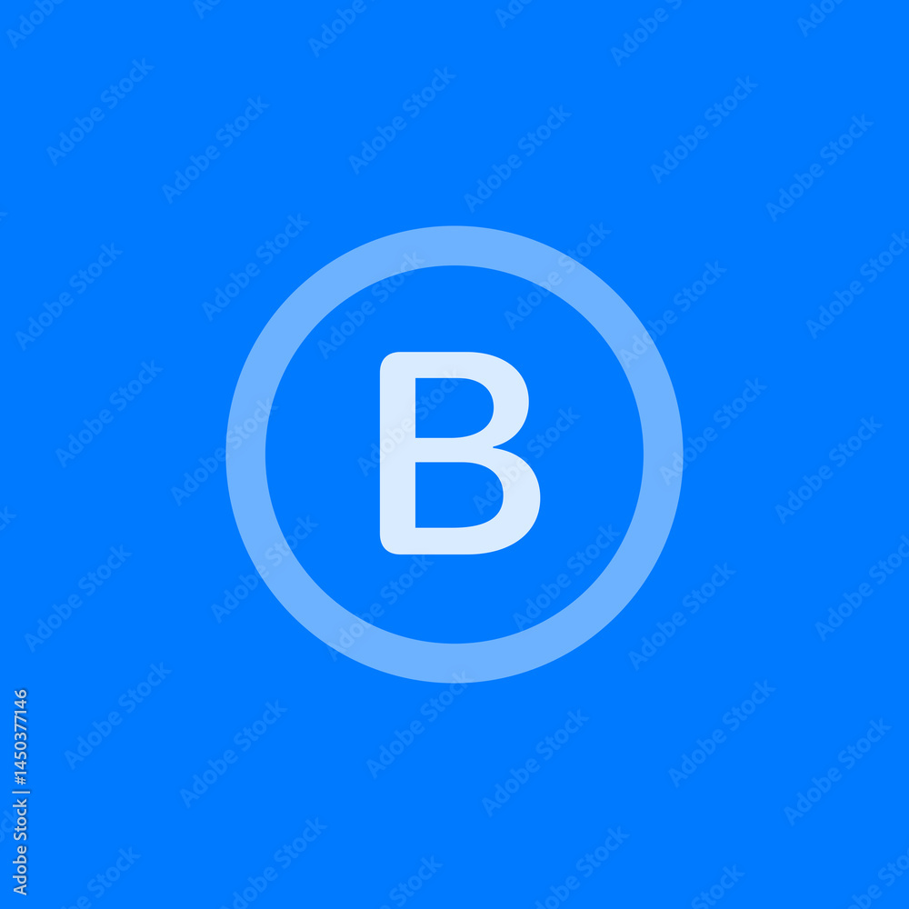 B Circle Outline Icon B Circle Outline Icon