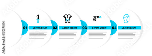 Set line Diving hood, Fishing harpoon, Wetsuit for scuba diving and knife icon. Vector