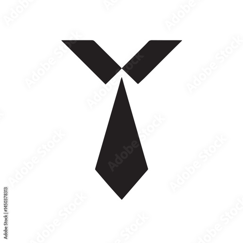 A simple black tie design isolated on a white background in minimalist style Free Download A simple black tie design isolated on a white background in minimalist style - GFXLoad