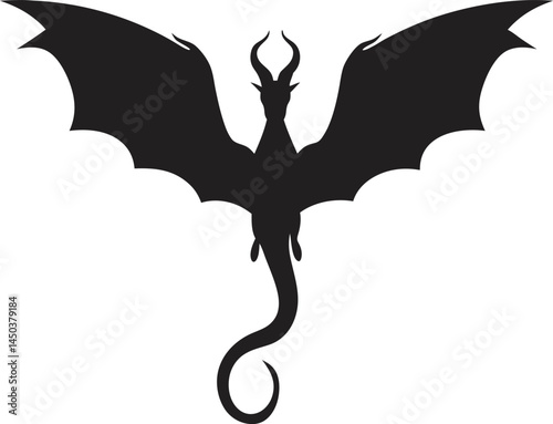 Dragon Silhouette PNG Transparent Background