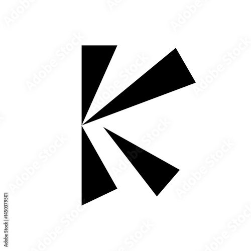 K letter initial logo design